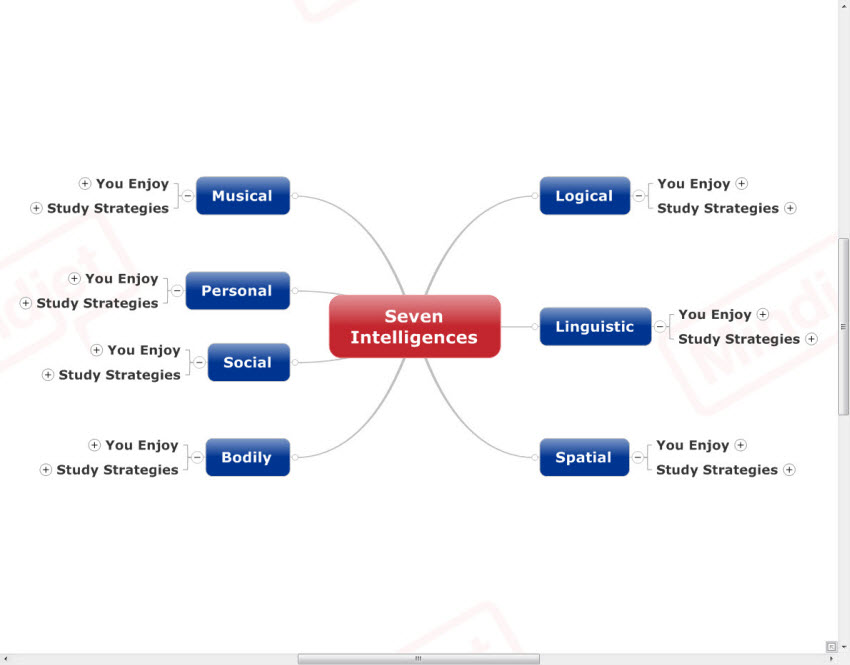 Seven Intelligences mind map