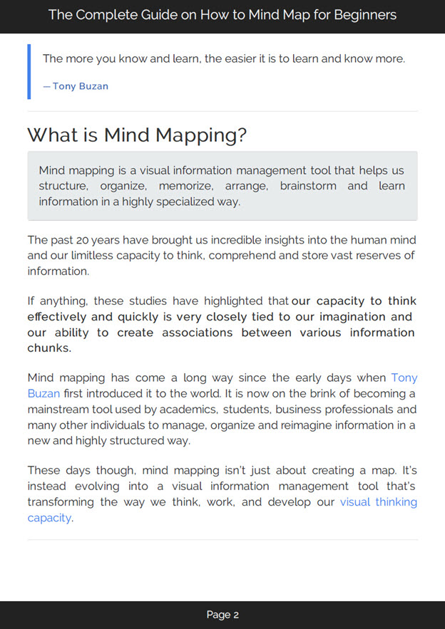 How to Mind Map eBook