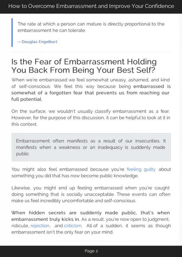 The Fear of Embarrassment eBook