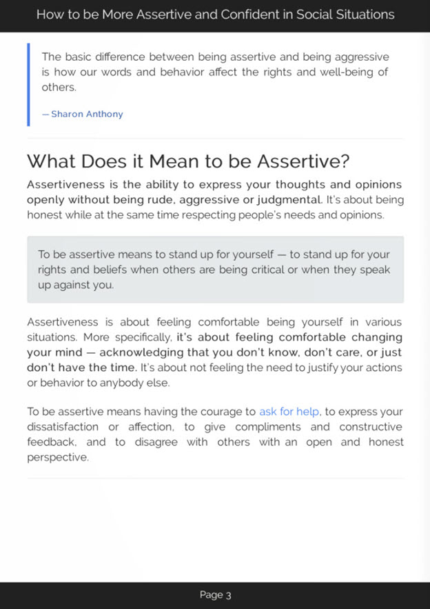 Developing Assertiveness eBook