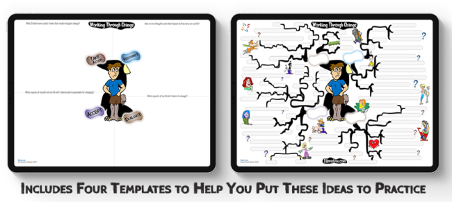 Working Through Change mind map